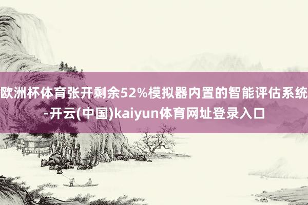 欧洲杯体育张开剩余52%模拟器内置的智能评估系统-开云(中国)kaiyun体育网址登录入口