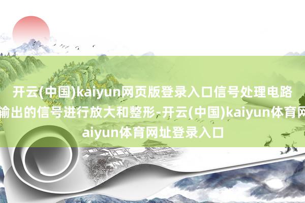 开云(中国)kaiyun网页版登录入口信号处理电路对磁敏元件输出的信号进行放大和整形-开云(中国)kaiyun体育网址登录入口